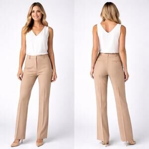 BCBGMAXAZRIA Women’s Dress Pants Tan Beige Slim Straight Leg Size 8 Career